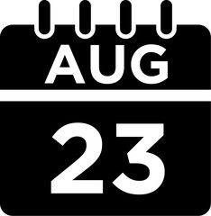 08-August - 23 Glyph black Icon pictogram symbol visual illustration