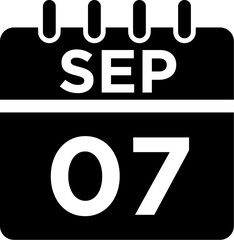 09-September - 07 Glyph black Icon pictogram symbol visual illustration