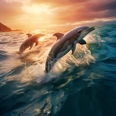 dolphin jumping out of the water