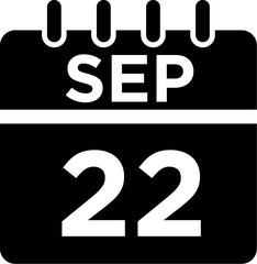 09-September - 22 Glyph black Icon pictogram symbol visual illustration