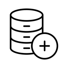 Outline Add Database Icon
