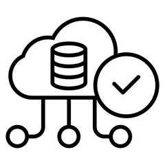 Outline Approved Data Icon