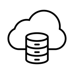 Outline Cloud Server Icon