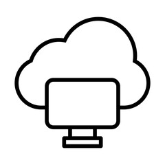 Outline Cloud Computing Icon