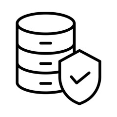 Outline Data Shield Icon