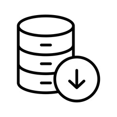 Outline Download Database Icon