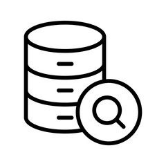 Outline Search Database Icon