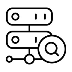 Outline Search Server Icon