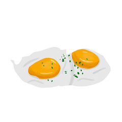  illustration of Fried egg with celery