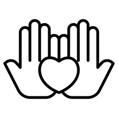 Obraz premium Outline Charity icon