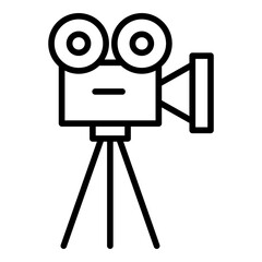 Obraz premium Outline Video camera icon