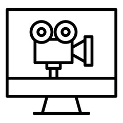 Outline Cinema Monitor icon