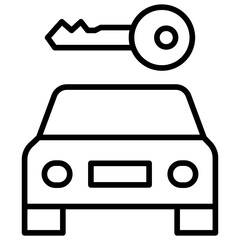 Outline Car Key icon