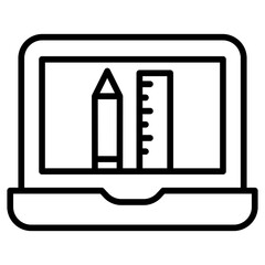 Outline Web Design icon