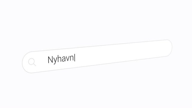 Typing Nyhavn on the Search Engine