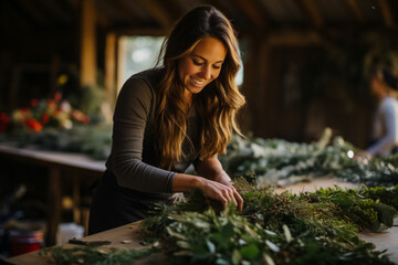 Designing holiday wreaths with locally-sourced flora for an eco-friendly celebration 