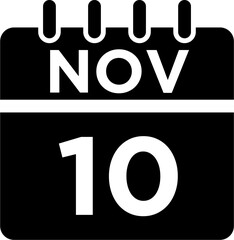 11- November - 10 Glyph black Icon pictogram symbol visual illustration