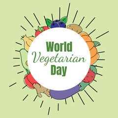world vegetarian day banner 