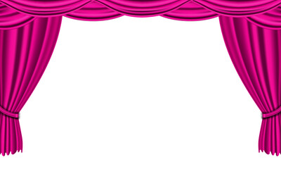 Vector realistic pink curtain background