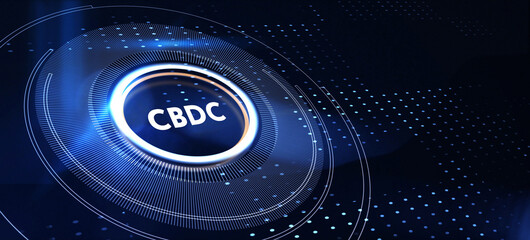 CBDC Central Bank Digital Currency Concept. 3d illustration