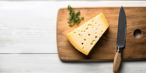 Cheese delights. Fresh slices on wooden table. Gourmet selection. Culinary background for foodies. Delicious dairy. Tasty in healthy snack