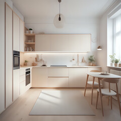 Interior design of modern kitchen