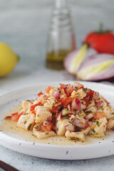 Ceviche, a fish dish of the cuisine of Peru	