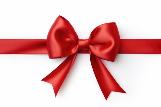 red bow isolated on white