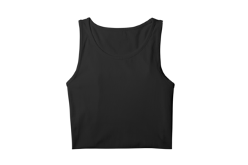 Blank Black Fold Tank Tops Template for Presentation Design