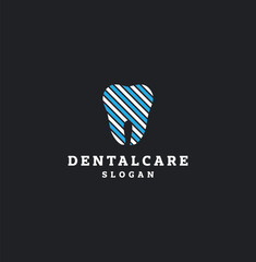 Free vector dentalcare logo linear style icon.
