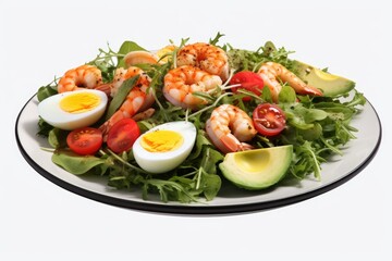 salad with shrimps and vegetables