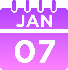 01-January - 07 Glyph Gradient Icon pictogram symbol visual illustration