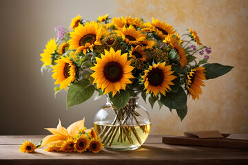 Sunflower Splendor: A Burst of Sunshine in a Vase