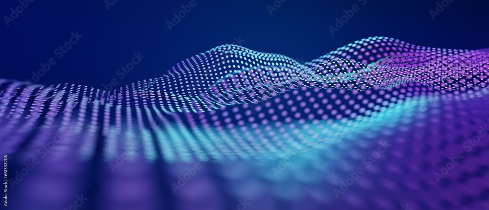 Poster abstract futuristic - technology with polygonal shapes on dark blue background. design digital techn