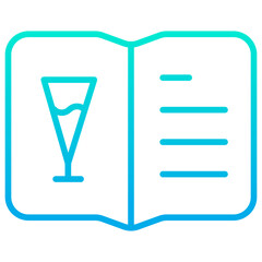 Outline gradient Restaurant Menu Icon