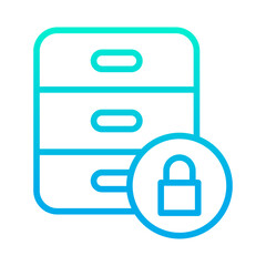 Outline gradient Protection Archive Icon