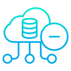 Outline gradient Remove Data Icon