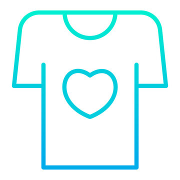 Outline gradient Shirt icon