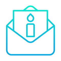 Outline gradient Birthday Invitation icon