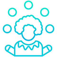 Outline gradient Juggler icon