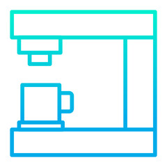 Outline gradient Coffee Maker icon