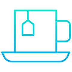 Outline gradient Tea icon
