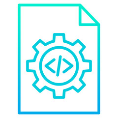 Outline gradient Development Page icon