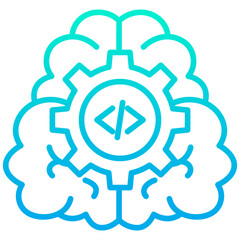 Outline gradient Intelligence icon