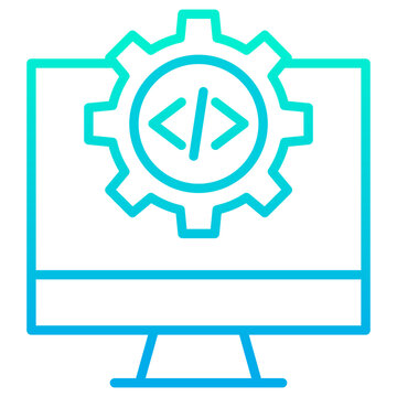 Outline gradient Code development icon