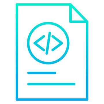 Outline gradient Coding Page icon