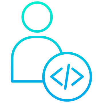 Outline gradient Developer icon