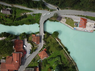 Most na Soči, Slovenia - drone footage.