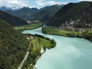 Most na Soči, Slovenia - drone footage.