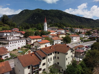 Most na Soči, Slovenia - drone footage.